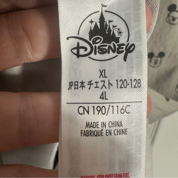 NEW Disney Mickey Mouse XL button up shirt, cotton, gray/black - Picture 9 of 14